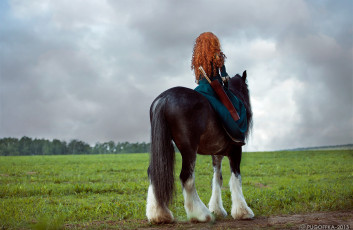 Картинка разное cosplay+ косплей девушка лошадь тучи арт храброе сердце greatqueenlina
