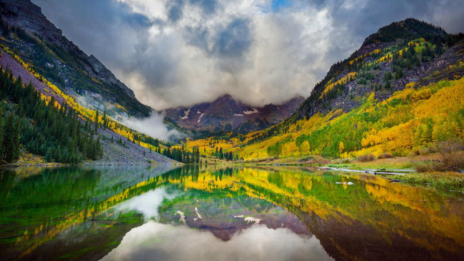 Обои картинки фото природа, горы, озеро, небо
