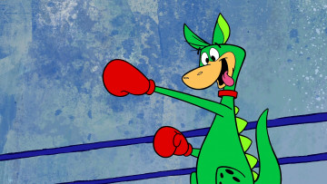 Картинка мультфильмы the+flintstones кенгуру бокс перчатки