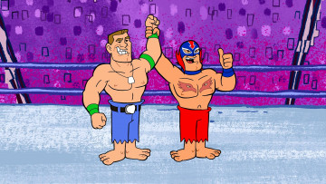 Картинка мультфильмы the+flintstones мужчина двое ринг