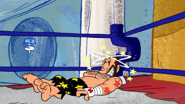 Картинка мультфильмы the+flintstones мужчина ринг тату головокружение