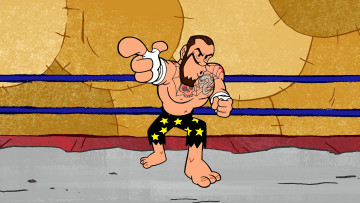 Картинка мультфильмы the+flintstones мужчина тату звезда ринг эмоции