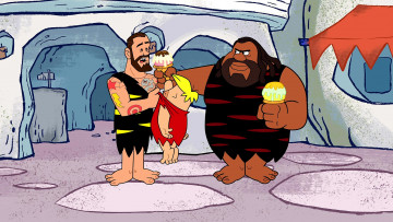 Картинка мультфильмы the+flintstones мужчина трое тату мороженое