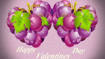 Картинка праздничные день+святого+валентина +сердечки +любовь листья виноград фон