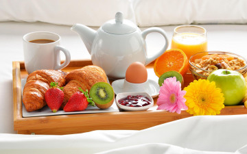 Картинка еда натюрморт ягоды фрукты кофе завтрак