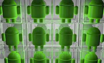 обоя компьютеры, android, зеленый, много