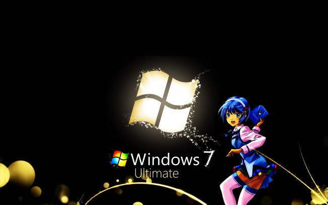 Обои картинки фото компьютеры, windows, vienna, девушка, логотип