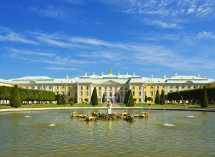 Картинка города санкт-петербург +петергоф+ россия фонтан парк дворец петергоф