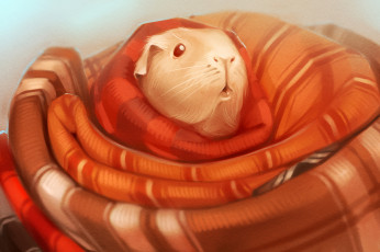 Картинка рисованное животные cavy одеяло морская свинка