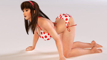 Картинка 3д+графика аниме+ anime девушка взгляд фон