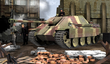 Картинка 3д+графика армия+ military танк солдаты