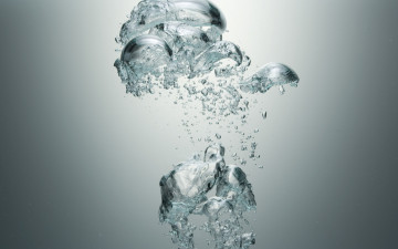 Картинка разное капли +брызги +всплески текстуры прозрачная вода пузыри