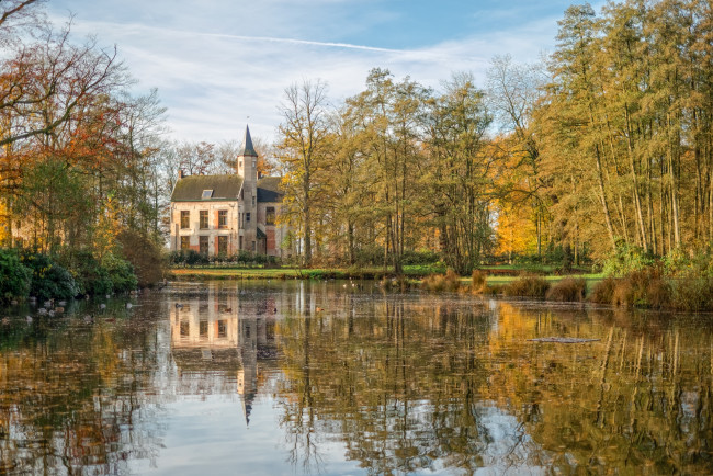 Обои картинки фото ryckevelde,  brugge,  belgium, города, брюгге , бельгия, парк, осень