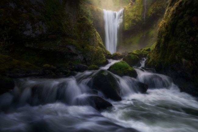 Обои картинки фото природа, водопады, скалы, река, камни, поток, водопад