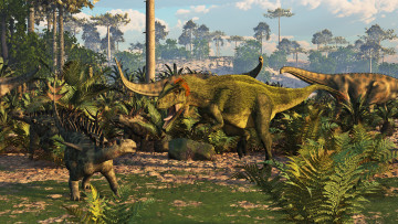 Картинка 3д+графика животные+ animals динозавры природа