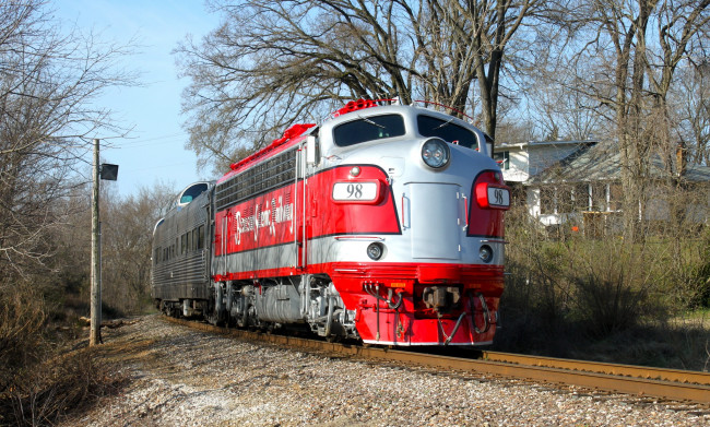 Обои картинки фото техника, поезда, железная, дорога, рельсы, пассажирский, поезд