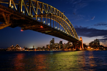 Картинка sydney+harbour+bridge города сидней+ австралия простор