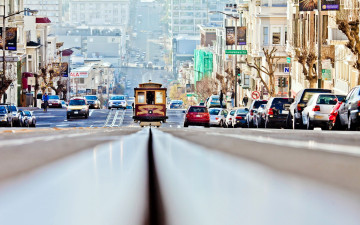 Картинка города сан-франциско+ сша трамвай панорама