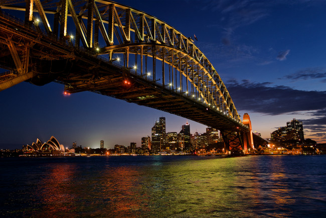 Обои картинки фото sydney harbour bridge, города, сидней , австралия, простор