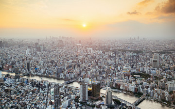 обоя города, токио , япония, токио, город, застройка, здания, панорама