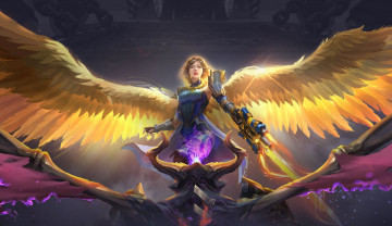 Картинка видео+игры paladins девушка ангел крылья оружие демон