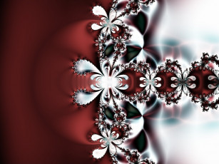 Картинка 3д графика fractal фракталы изгиби цвета линии
