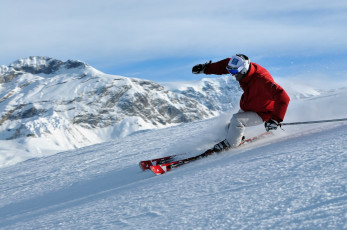 Картинка спорт лыжный горные лыжи фрирайд freeride горы снег лес
