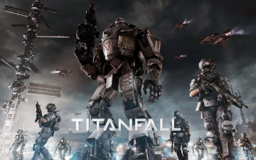 обоя titanfall, видео игры, робот