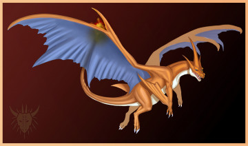Картинка рисованное животные +сказочные +мифические фон дракон