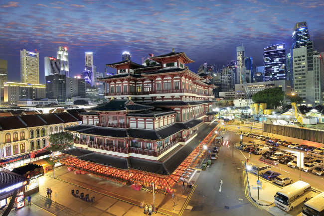 Обои картинки фото awakening city, города, сингапур , сингапур, храм