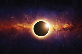 Картинка космос разное другое затмение луна млечный путь солнце звезда планета астероиды метеориты спутник атмосфера явление тьма пространство вселенная галактика облака вакуум бесконечность