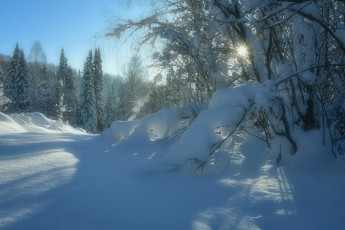 обоя природа, зима, снег, сугробы