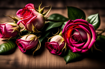 обоя комп,  дизайн, разное, компьютерный дизайн, цветы, розы, бутоны, pink, flowers, beautiful, roses, buds