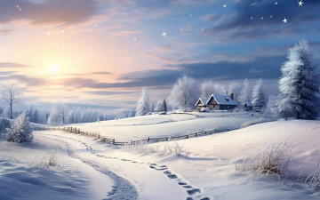 Картинка разное компьютерный+дизайн зима снег