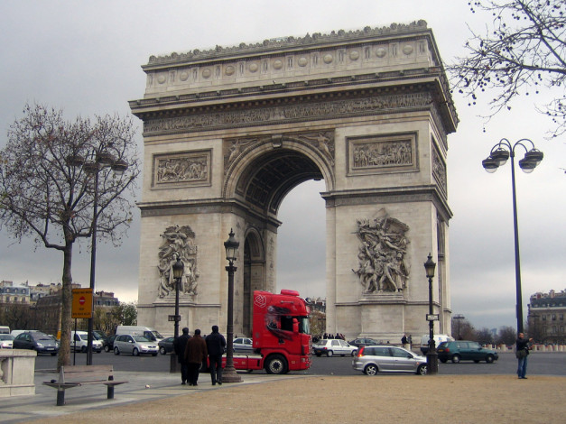 Обои картинки фото парижская, триумфальная, арка, города, париж, франция