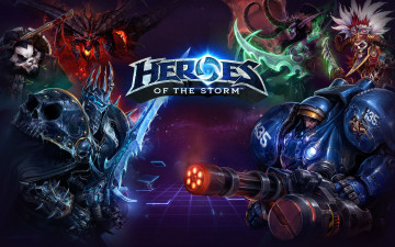 обоя heroes of the storm, видео игры, - heroes of the storm, герои, оружие