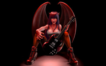 Картинка фэнтези демоны гитара кастаника