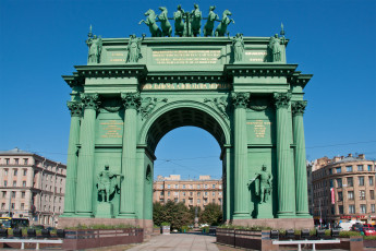 Картинка триумфальная+арка города санкт-петербург +петергоф+ россия триумфальная арка