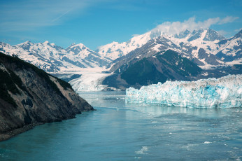 обоя ледник хаббард, природа, айсберги и ледники, лёд, мерзлота, ледник, снег, холод