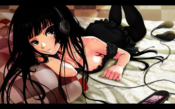 Картинка аниме headphones instrumental