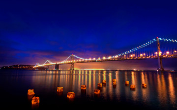 Картинка san francisco california города сан франциско сша огни мост калифорния сан-франциско