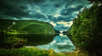 Картинка природа реки озера горы зелень леса река