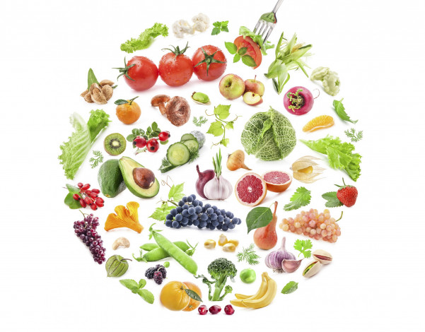 Обои картинки фото еда, разное, фрукты, ассорти, листья, цветы, овощи, ягоды, фон