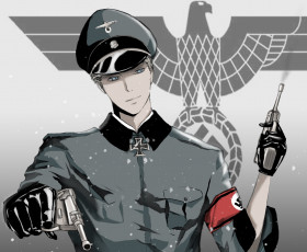 Картинка аниме hetalia +axis+powers пистолеты парень