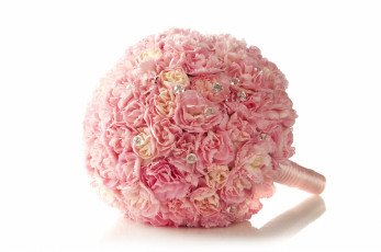 Картинка цветы букеты +композиции свадебный букет гвоздики розовый