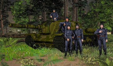 Картинка рисованное армия танк солдаты