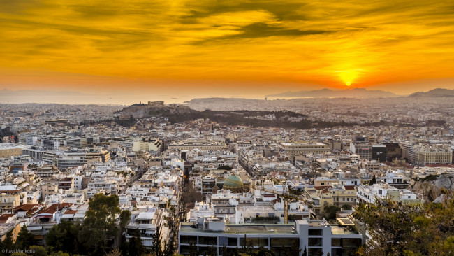 Обои картинки фото athens greece, города, афины , греция, рассвет