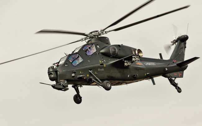 Обои картинки фото авиация, вертолёты, caic, z-10, attack, helicopter, red, star, china, air, force