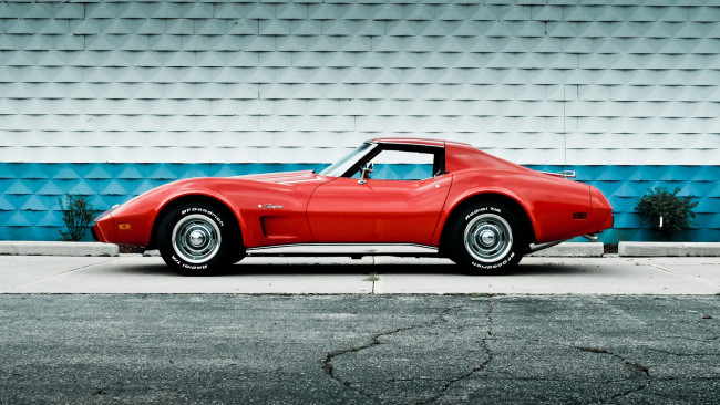 Обои картинки фото автомобили, corvette, 1976, chevrolet