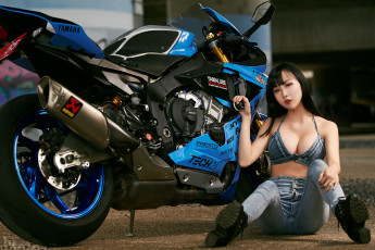 Картинка мотоциклы мото+с+девушкой девушка